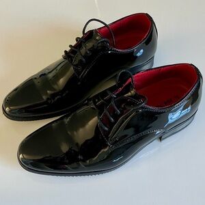 Big Boys Black Patent Leather Dress Oxford Shoes